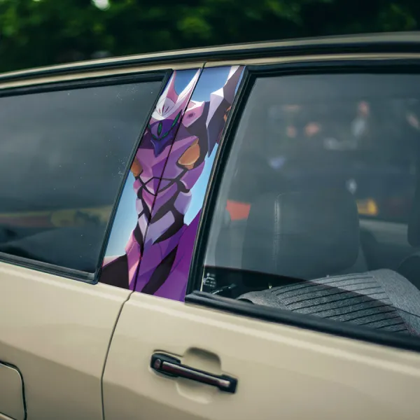 Eva Unit 08 v2 Production Model Custom Type Alpha Beta Mari Makinami Illustrious Tokyo-3 Mecha Angel WILLE IPEA Manga Anime Printed Car Door B Pillar Vinyl Wrap Sticker>