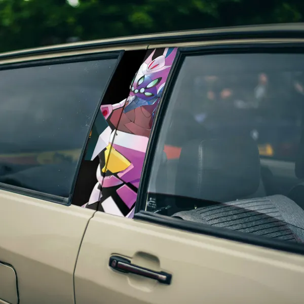 Eva Unit 08 v1 Production Model Custom Type Alpha Beta Mari Makinami Illustrious Tokyo-3 Mecha Angel WILLE IPEA Manga Anime Printed Car Door B Pillar Vinyl Wrap Sticker>