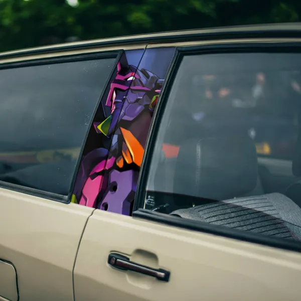 Shinji Ikari v4 Eva Unit 01 Pilot Angel NERV Tokyo 3 Magi Mecha Manga Anime Printed Car Door B Pillar Vinyl Wrap Sticker>