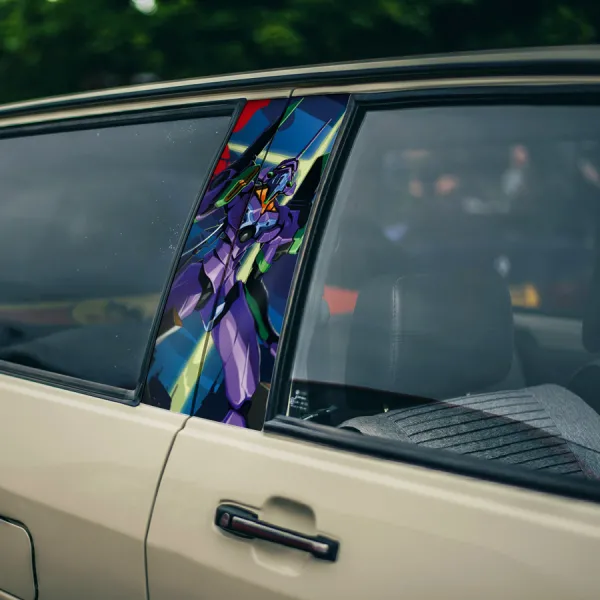 Shinji Ikari v3 Eva Unit 01 Pilot Angel NERV Tokyo 3 Magi Mecha Manga Anime Printed Car Door B Pillar Vinyl Wrap Sticker>