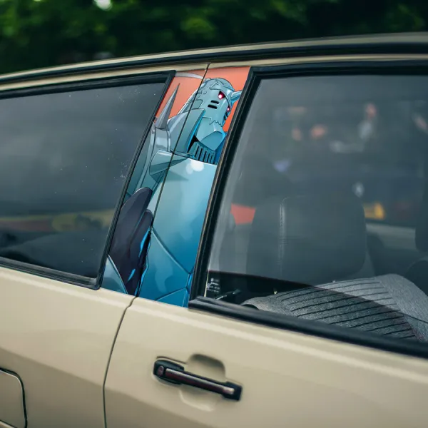 Alphonse Elric v1 Al Armored Edward Ed Philosopher's Stone Flamel Seal Anime Manga Printed Car Door B Pillar Vinyl Wrap Sticker>