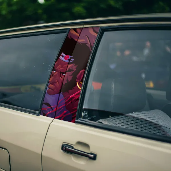 The Number One v2 Headband Code Ronin Ninja Sword Empty Seven Clan Rokutaro Justice Anime Manga Printed Car Door B Pillar Vinyl Wrap Sticker>