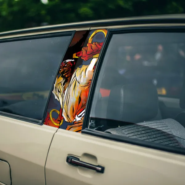 The Number One v1 Headband Code Ronin Ninja Sword Empty Seven Clan Rokutaro Justice Anime Manga Printed Car Door B Pillar Vinyl Wrap Sticker>