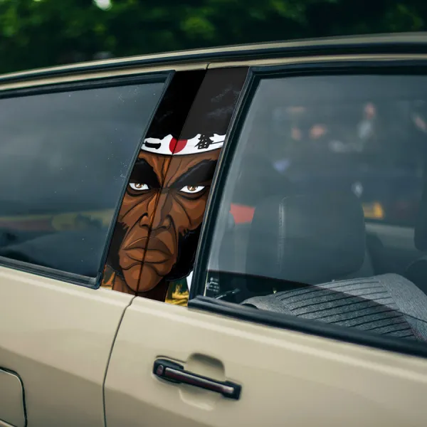 The Number One v3 Headband Code Ronin Ninja Sword Empty Seven Clan Rokutaro Justice Anime Manga Printed Car Door B Pillar Vinyl Wrap Sticker>