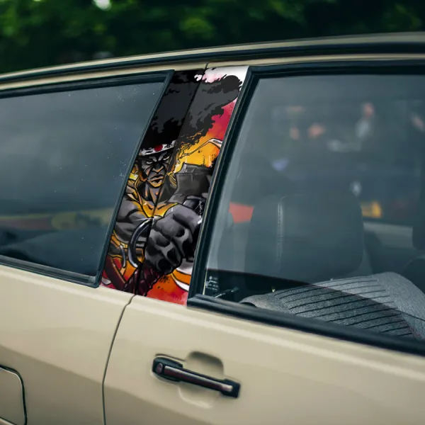 The Number One v4 Headband Code Ronin Ninja Sword Empty Seven Clan Rokutaro Justice Anime Manga Printed Car Door B Pillar Vinyl Wrap Sticker>