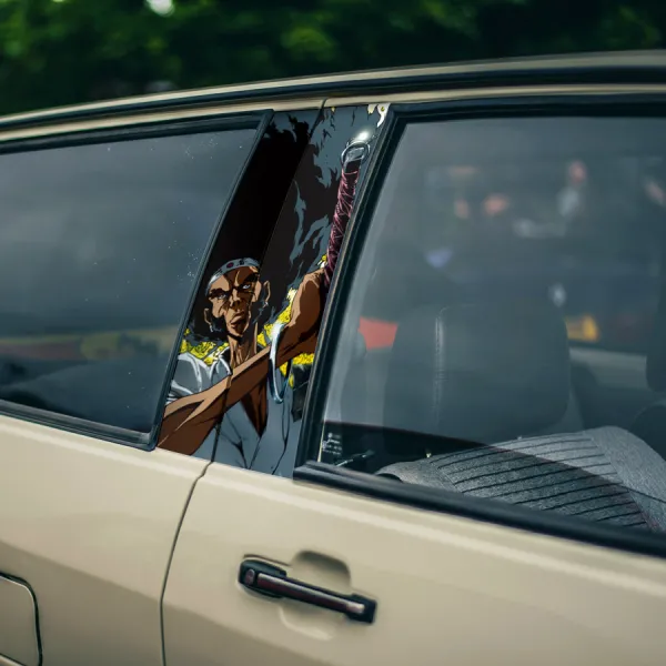 The Number One v5 Headband Code Ronin Ninja Sword Empty Seven Clan Rokutaro Justice Anime Manga Printed Car Door B Pillar Vinyl Wrap Sticker>