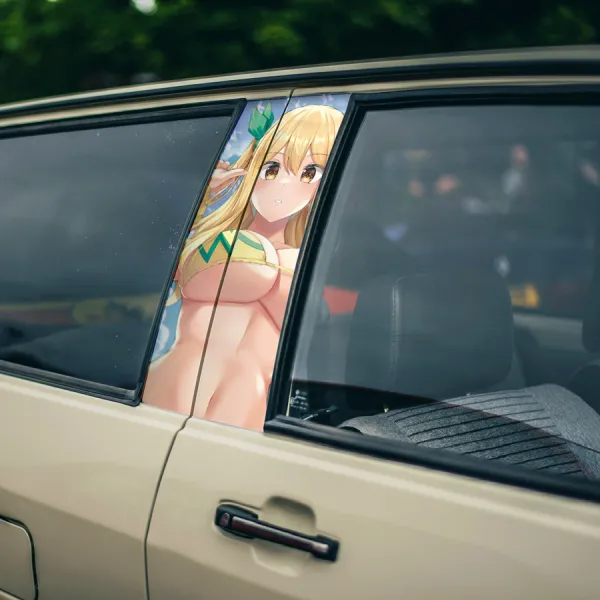 Lucy Heartfilia v1 Mage Guild Team Natsu X792 X791 Ribbons Celestial Spirit Forced Gate Magic Waifu Girl Anime Manga Printed Car Door B Pillar Vinyl Wrap Sticker>