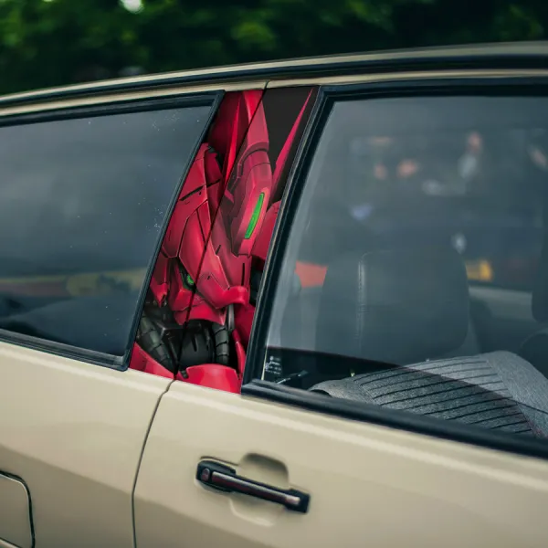 MSN-04 Sazabi v2 Char Aznable Principality Neo Zeon Newtype-Use Assault Anime Manga Printed Car Door B Pillar Vinyl Wrap Sticker>