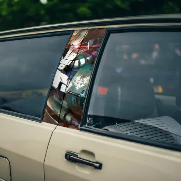 MS-06F v2 Char's Zaku II Aznable Commander Type Origin Principality Of Zeon Space Strike Fleet Mecha Robot Anime Manga Printed Car Door B Pillar Vinyl Wrap Sticker>