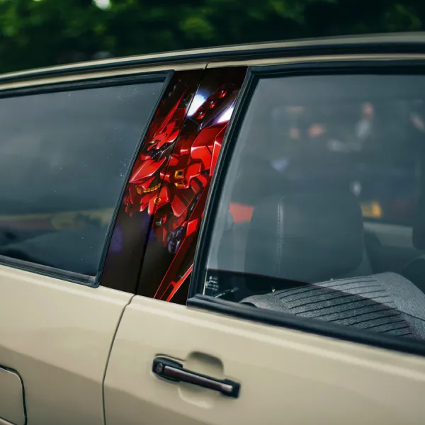 MSN-04 Sazabi v1 Char Aznable Principality Neo Zeon Anime Manga Printed Car Door B Pillar Vinyl Wrap Sticker>