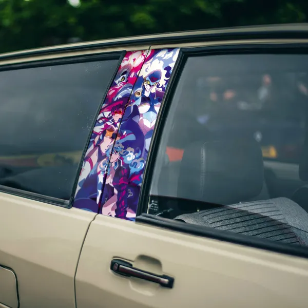 Yoko Littner v1 Kamina Simon Anti-Spiral Lordgenome Gunmen Anime Printed Car Door B Pillar Vinyl Wrap Sticker>