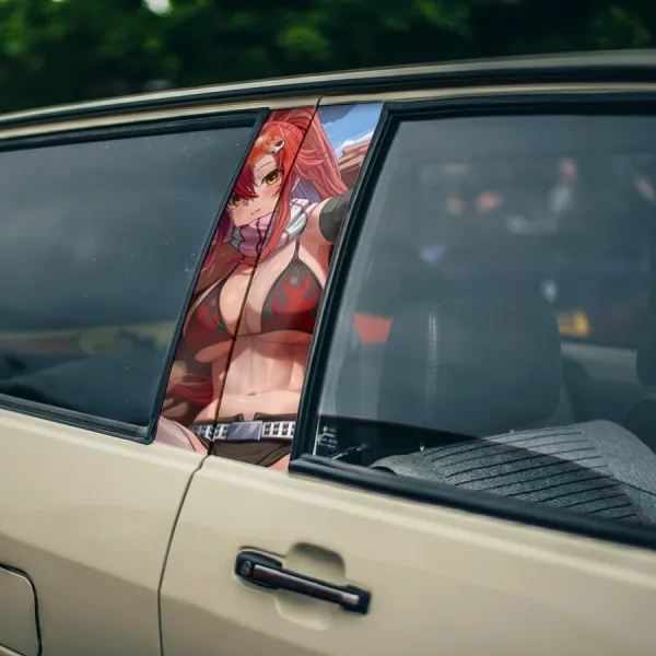 Yoko Littner v4 Kamina Simon Anti-Spiral Lordgenome Gunmen Anime Printed Car Door B Pillar Vinyl Wrap Sticker>
