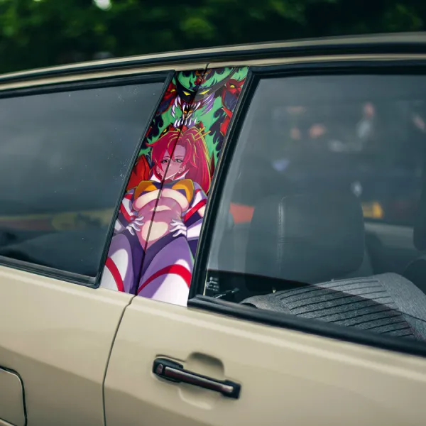 Yoko Littner v2 Kamina Simon Anti-Spiral Lordgenome Gunmen Anime Printed Car Door B Pillar Vinyl Wrap Sticker>