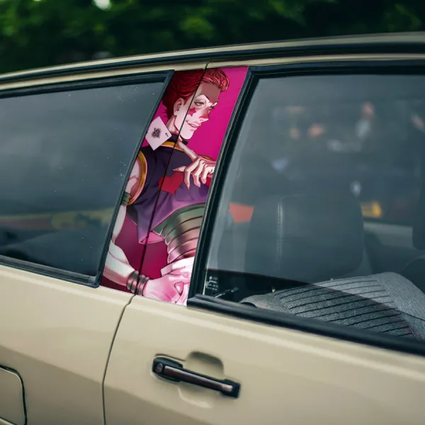Hisoka Morow v1 The Magician Cards Phantom Moritonio Troupe Grim Reaper Master Anime Manga Printed Car Door B Pillar Vinyl Wrap Sticker>