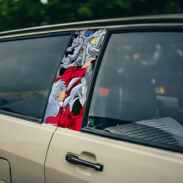 Dog Demon v1 Sacred Shikon Jewel Slayer Kagome Higurashi Kikyō Anime Manga Printed Car Door B Pillar Vinyl Wrap Sticker>