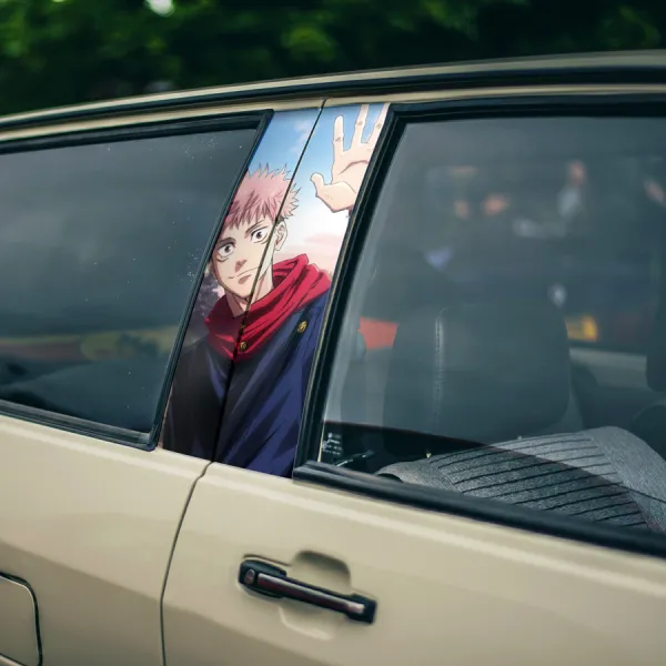 Yuji Itadori v1 Sorcerer Megumi Ryomen Sukuna Vessel Disgraced One Otaku Anime Manga Printed Car Door B Pillar Vinyl Wrap Sticker>