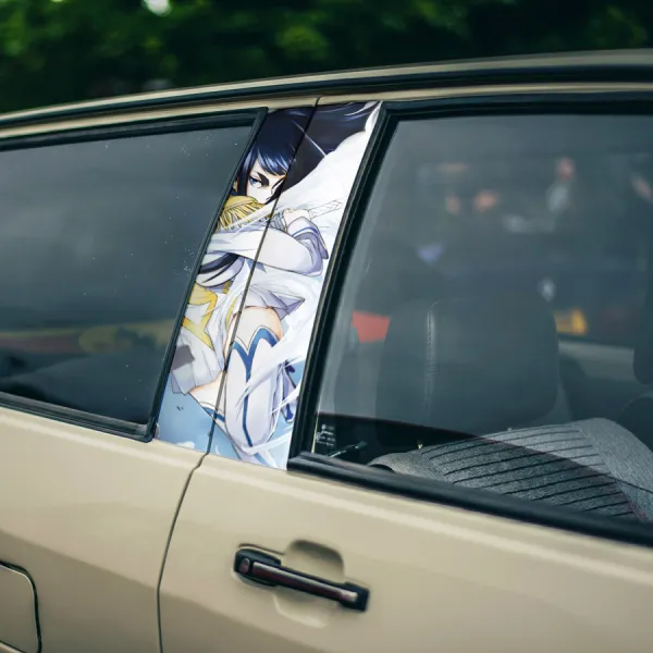 Satsuki Kiryuin v1 Three Star Goku Kamui Junketsu Senketsu Uniform Honnouji Academy Nudist Beach REVOCS Anime Printed Car Door B Pillar Vinyl Wrap Sticker>