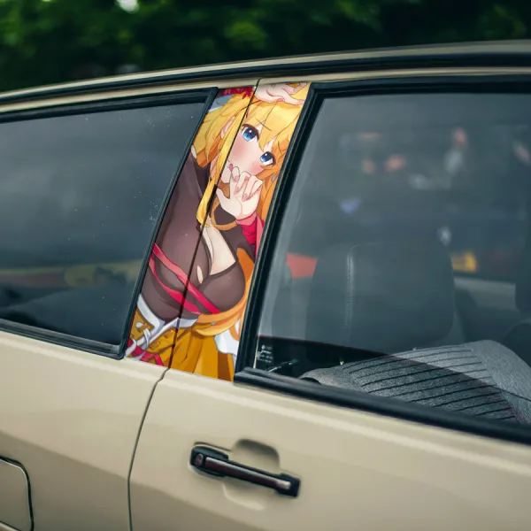 Darkness v2 Lalatina Ford Dustiness Crusader Eroness Kingdom Belzerg Adventurer Guild Explosion Goddess Waifu Girl Anime Manga Printed Car Door B Pillar Vinyl Wrap Sticker>