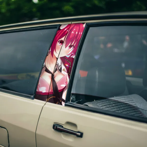 Kotori Itsuka v1 Shido's Sister Efreet Spirit Red HiarRatatoskr Fraxinus Airship Waifu Girl Anime Manga Printed Car Door B Pillar Vinyl Wrap Sticker>