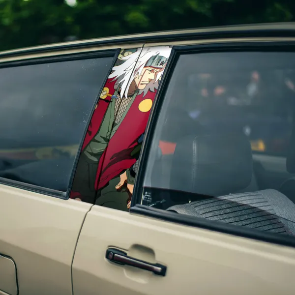 Jiraiya v1 Writer Sannin Jōnin Legendary Shinobi Konohagakure Team Hiruzen Mount Myōboku Uzumaki Anime Manga Printed Car Door B Pillar Vinyl Wrap Sticker>