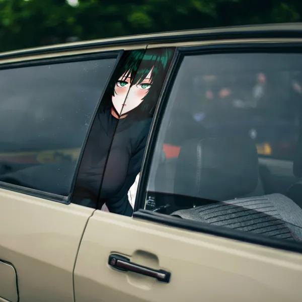 Fubuki v2 Miss Blizzard Hell B-Class Rank 1 Hero Association Tatsumaki Sister Psychic Waifu Girl Manga Anime Printed Car Door B Pillar Vinyl Wrap Sticker>