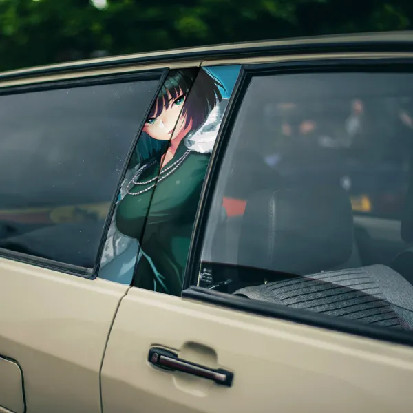 Fubuki v1 Miss Blizzard Hell B-Class Rank 1 Hero Association Tatsumaki Sister Psychic Waifu Girl Manga Anime Printed Car Door B Pillar Vinyl Wrap Sticker>