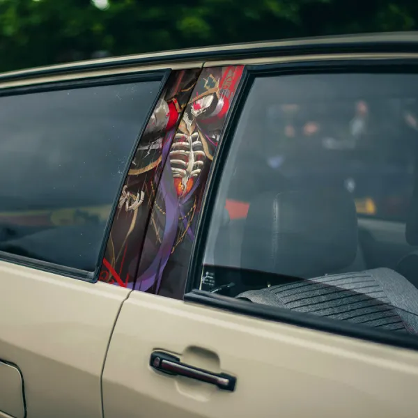 Ainz Ooal Gown v7 Momonga Guildmaster Great Tomb of Nazarick Sorcerer King Darkness E-Rantel Anime Printed Car Door B Pillar Vinyl Wrap Sticker>