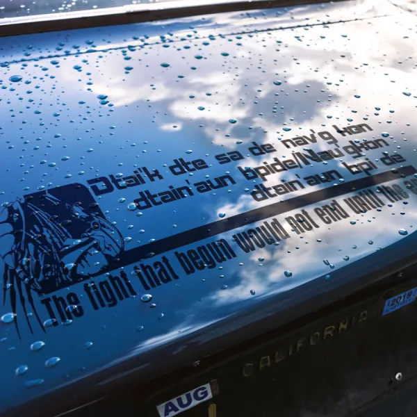 2x Pair Fight Would Not End Yautja Elite Warrior Mask Hunter Gun Quote Stealth Assassin Car Vinyl Sticker Decal>