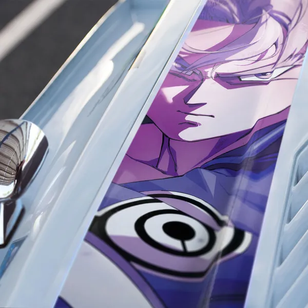 Trunks Brief Future Mirai Saiyan Vegeta Bulma Capsule Corporation Z Super DBZ Kai Anime Manga Car Printed Hood Stripe Vinyl Sticker Decal>