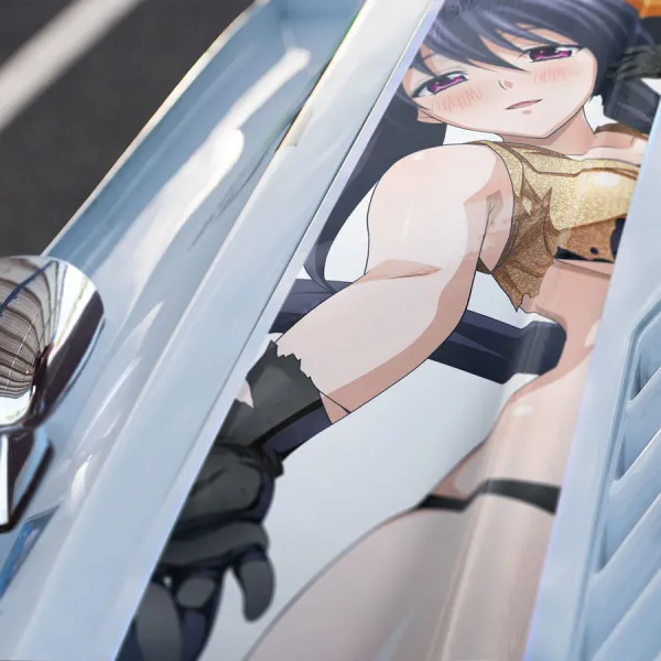 Akeno Himejima v1 Kuoh Academy Devil Fallen Angel Queen Thunder Lightning Waifu Boobs Anime Manga Car Printed Hood Stripe Vinyl Sticker Decal>