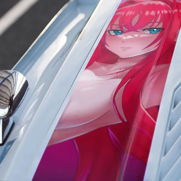  Rias Gremory v1 Lucifer Devil Kuoh Academy Crimson-Haired Ruin Princess Waifu Boobs Anime Manga Car Printed Hood Stripe Vinyl Sticker Decal>