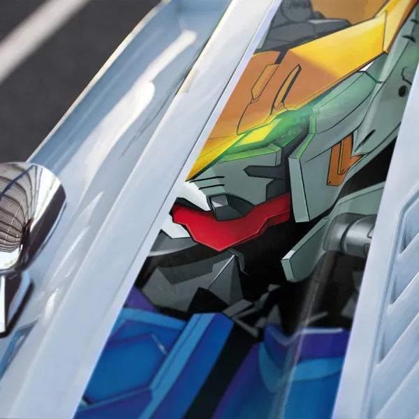 Barbatos Lupus Rex MS-06FSL Mikazuki Augus Tekkadan Gjallarhorn House Kudelia Mace Claw Horns Mecha Anime Manga Car Printed Hood Stripe Vinyl Sticker Decal>