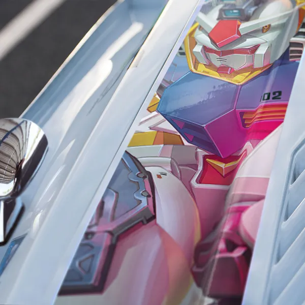 RX-78-2 v2 Amuro Ray Earth Federation Forces E.F.F. White Devil Zeon Armor Core Block System Mecha Anime Manga Car Printed Hood Stripe Vinyl Sticker Decal>