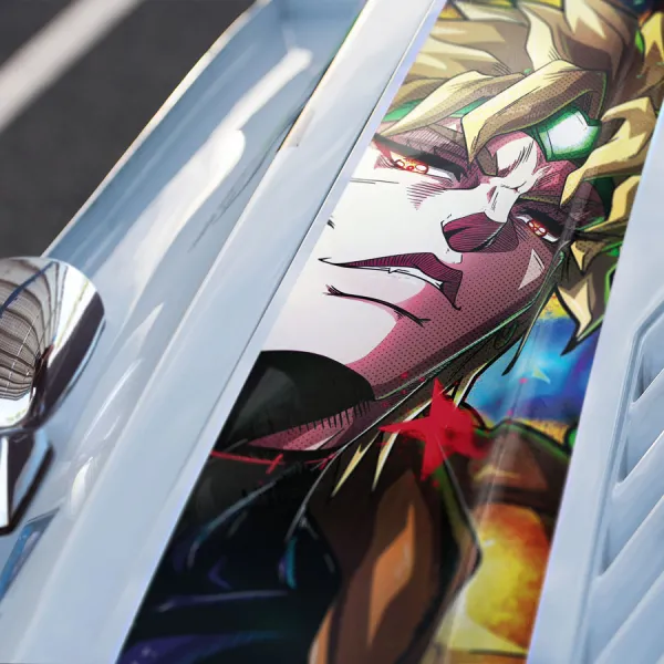 Dio Brando v1 DIO Stand The World Passion Jonathan Joestar Vampire ZA WARUDO Anime Manga Car Printed Hood Stripe Vinyl Sticker Decal>