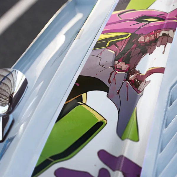 Shinji Ikari v1 Eva Unit 01 Pilot Angel NERV Tokyo 3 Magi Beast Berserk Mode Mecha Anime Manga Car Printed Hood Stripe Vinyl Sticker Decal>