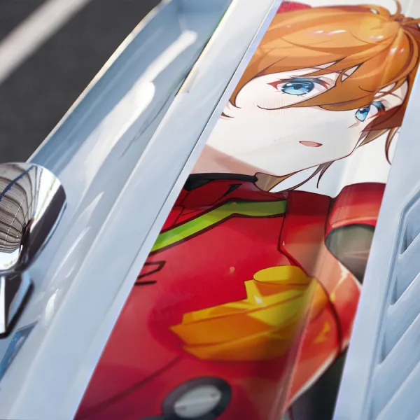 Eva Unit 02 v2 Pilot Asuka Langley Soryu Shikinami Angel NERV Seele Second Child Tsundere Queen Mecha Anime Manga Car Printed Hood Stripe Vinyl Sticker Decal>