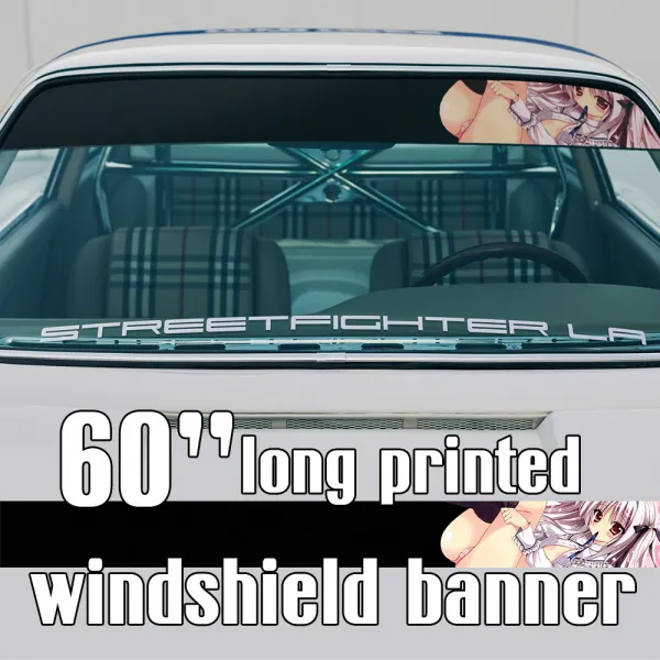 60" Blaze Yurie Sigtuna v9 Tomoe Tachibana Lilith Bristol Sexy Hot Anime Manga Sun Strip Printed Windshield Car Vinyl Sticker Decal>