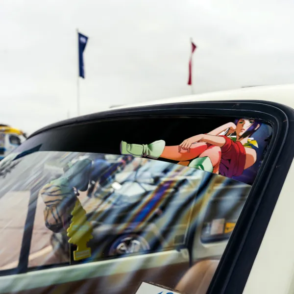60" Cowboy Faye Valentine v1 Sexy Hot Boobs Ass Japan Girl Anime Manga Sun Strip Printed Windshield Vinyl Sticker Decal>