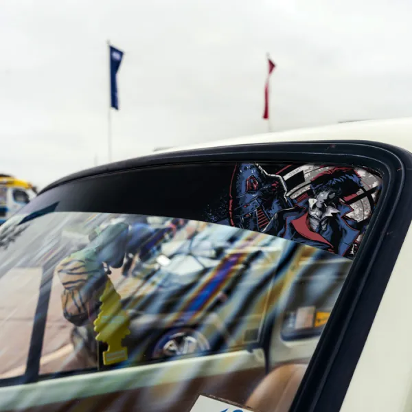 60" Space Cowboy v4 Bounty Hunter Spike Spiegel Jet Faye Ed Ein Anime Manga Sun Strip Printed Windshield Vinyl Sticker Decal>