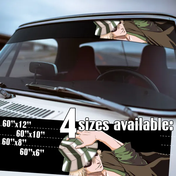 60" Kisuke Urahara v2 Karakura Shinigami Benihime Senpai Soul Society Gotei 13 Manga Anime Strip Printed Windshield Vinyl Sticker Decal>