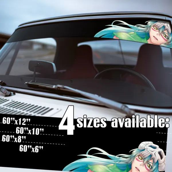 60" Nelliel Tu Odelschwanck v1 Nel Tu Arrancar 3rd Espada Aizen's Army Skull Hueco Mundo Sexy Waifu Boobs Manga Anime Strip Printed Windshield Vinyl Sticker Decal>