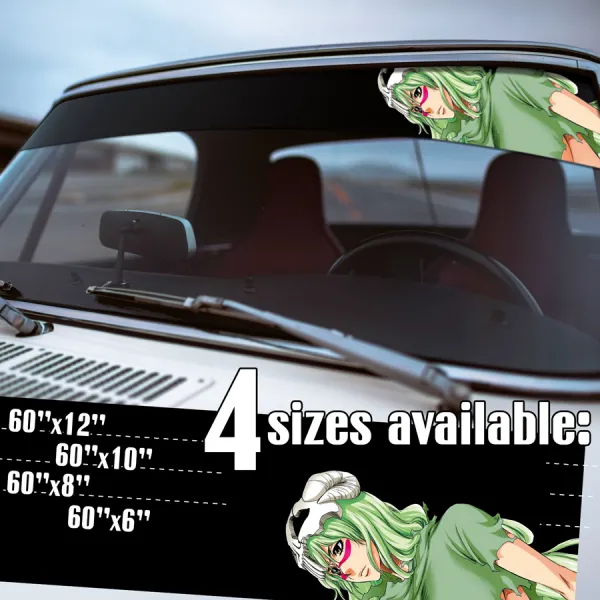 60" Nelliel Tu Odelschwanck v2 Nel Tu Arrancar 3rd Espada Aizen's Army Skull Hueco Mundo Sexy Waifu Boobs Manga Anime Strip Printed Windshield Vinyl Sticker Decal>