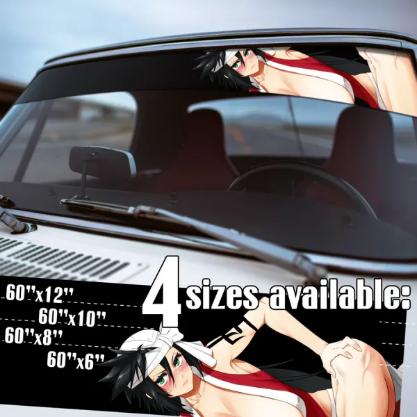60" Kūkaku v2 Shiba Clan Soul Society Seireitei Reishūkaku Hot Waifu Boobs Manga Anime Strip Printed Windshield Vinyl Sticker Decal>