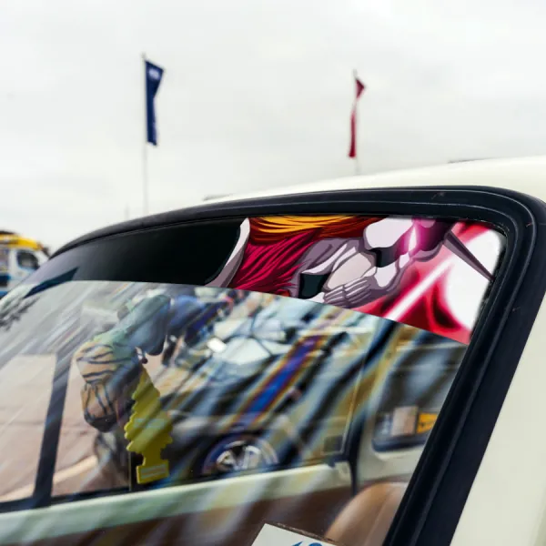 60" Soul Ichigo Shinigami v3 Kuchiki Urahara Anime Manga Sun Strip Printed Windshield Car Vinyl Sticker Decal>