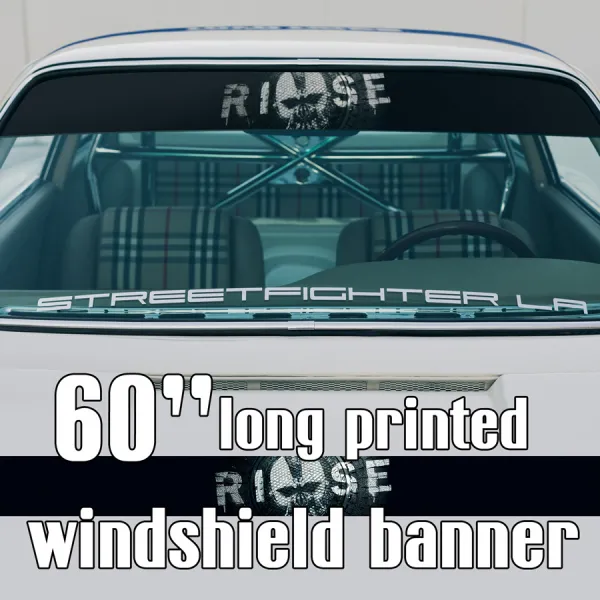 60" Rise Bane Bruce Wayne Dark Knight Gotham Bad Sun Strip Printed Windshield Car Vinyl Sticker Decal>