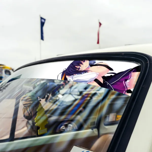 60" Rias Gremory Akeno Himejima Koneko Toujou v4 Sexy Hot Boobs Girl Anime Manga Sun Strip Printed Car Vinyl Sticker Decal>