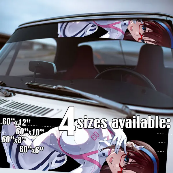 60" Mari Makinami Illustrious v5 Eva Unit 08 Production Model Tokyo-3 Third Angel WILLE IPEA Manga Anime Printed Windshield Vinyl Sticker Decal>