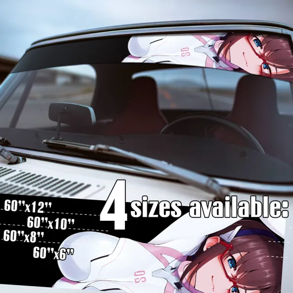60" Mari Makinami Illustrious v3 Eva Unit 08 Production Model Tokyo-3 Third Angel WILLE IPEA Manga Anime Printed Windshield Vinyl Sticker Decal>