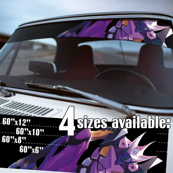 60" Eva Unit 08 v1 Production Model Custom Type Beta Mari Makinami Illustrious Tokyo-3 Mecha Angel WILLE IPEA Manga Anime Printed Windshield Vinyl Sticker Decal>