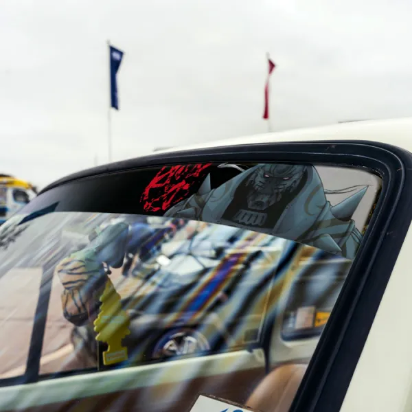 60" Ed Al Edward Alphonse Elric v3 Homunculus Envy Lust Pride Greed Scar Anime Sun Strip Printed Windshield Car Vinyl Sticker Decal>